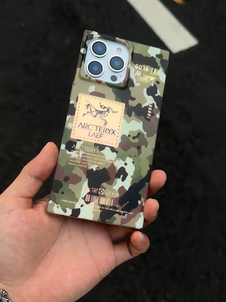 始祖鳥迷彩磨砂方形手機殼-ZUIHANG SHOP